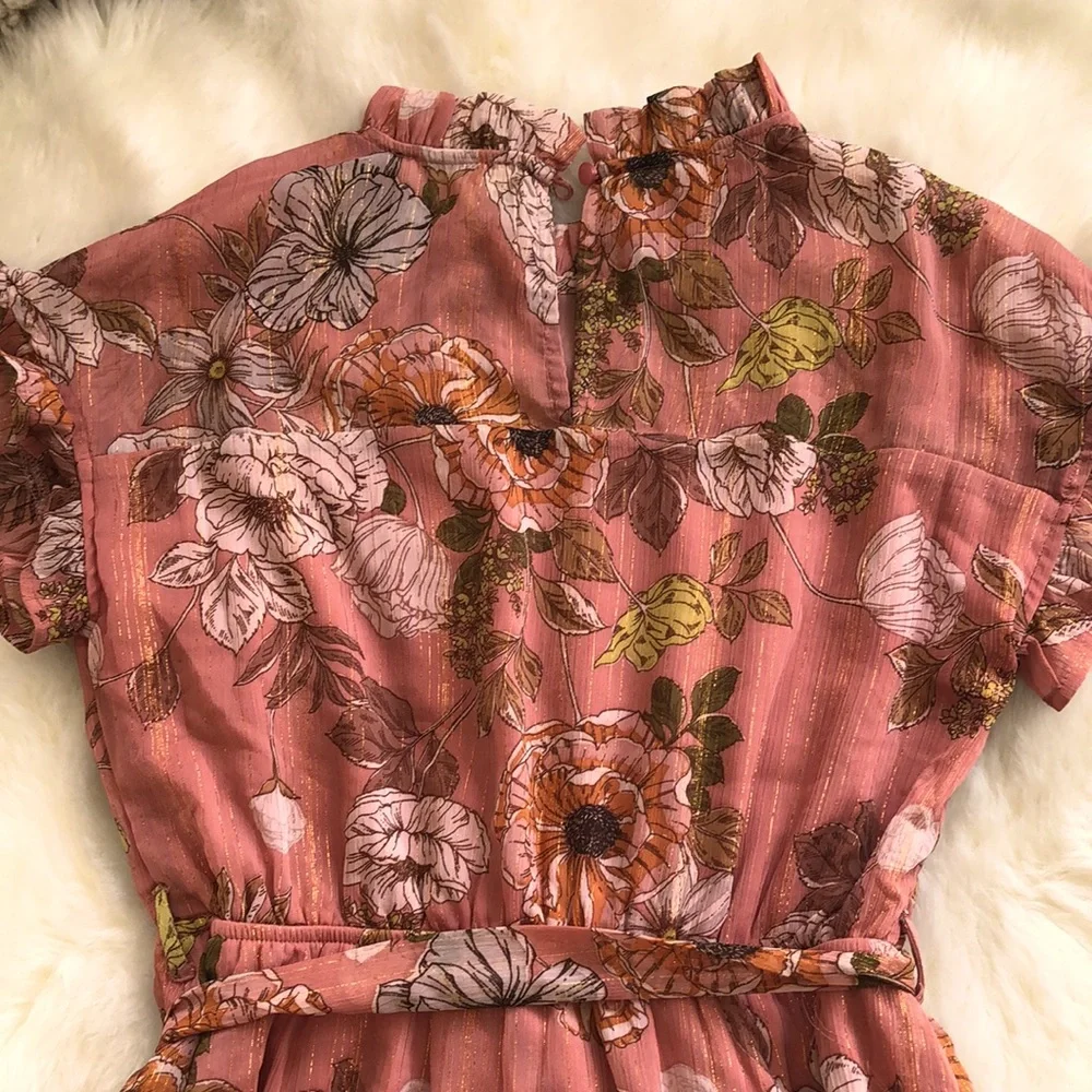 Monteau Los Angeles Floral Spring Dress Size M - Picture 3 of 8